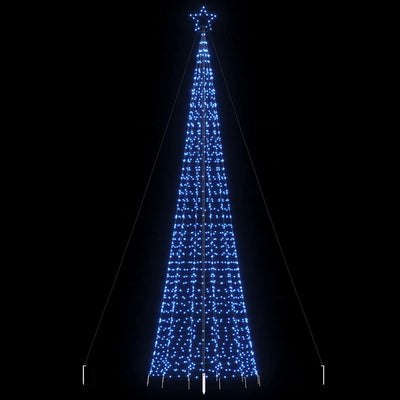 Árbol de Navidad LED de Vidaxl con picos 1534 LED 500 cm azul