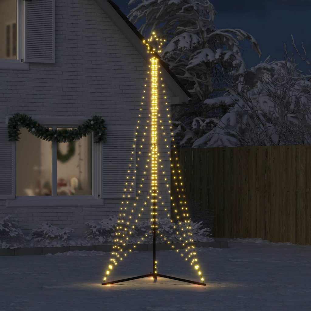 Vidaxl Led Árbol de Navidad 525 LED White White 302 cm