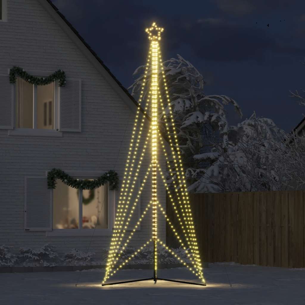 Vidaxl Led Árbol de Navidad 861 LED White White 478 cm