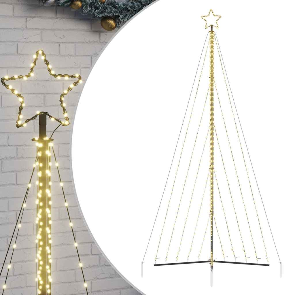 Vidaxl Led Árbol de Navidad 570 LED White White 399 cm