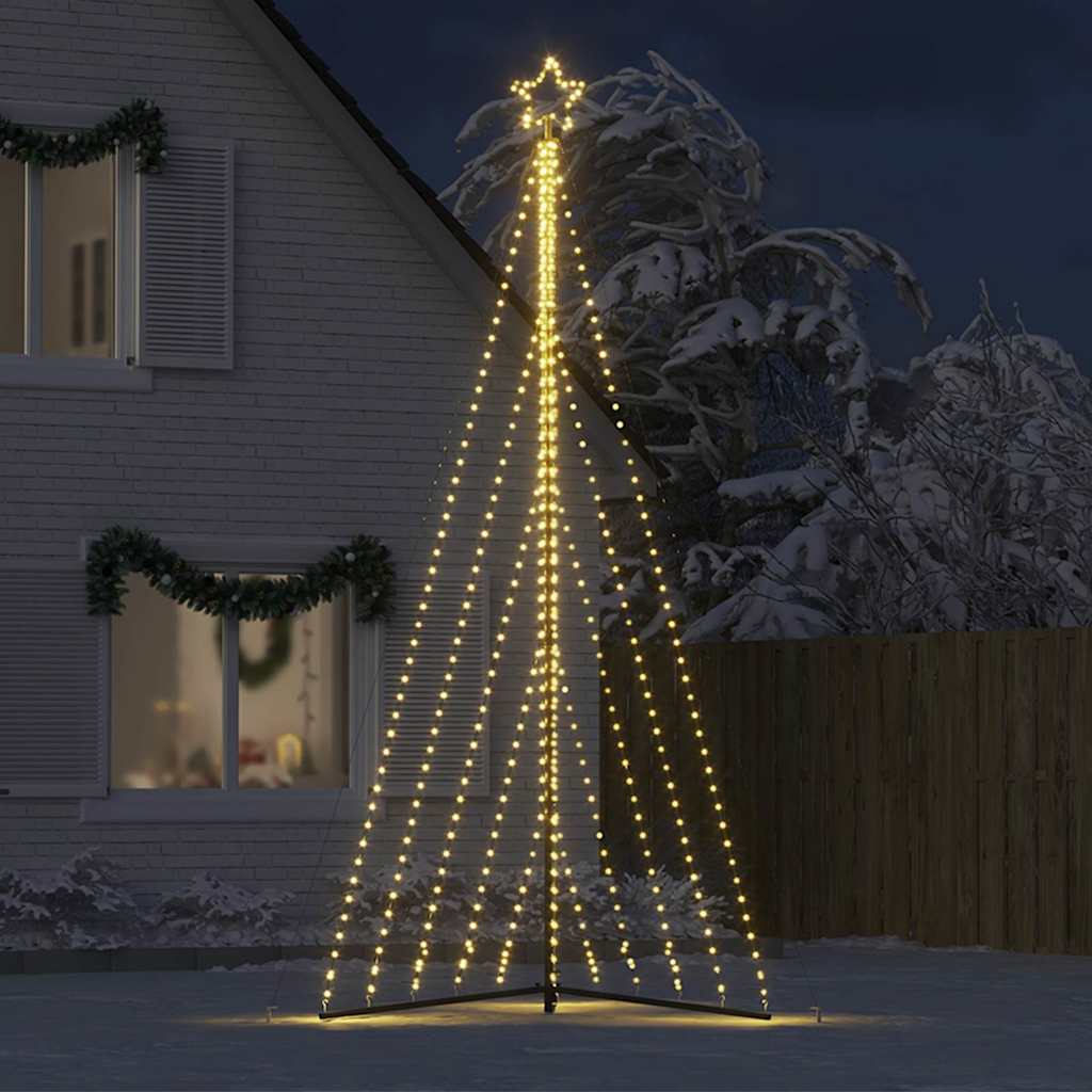 Vidaxl Led Árbol de Navidad 570 LED White White 399 cm