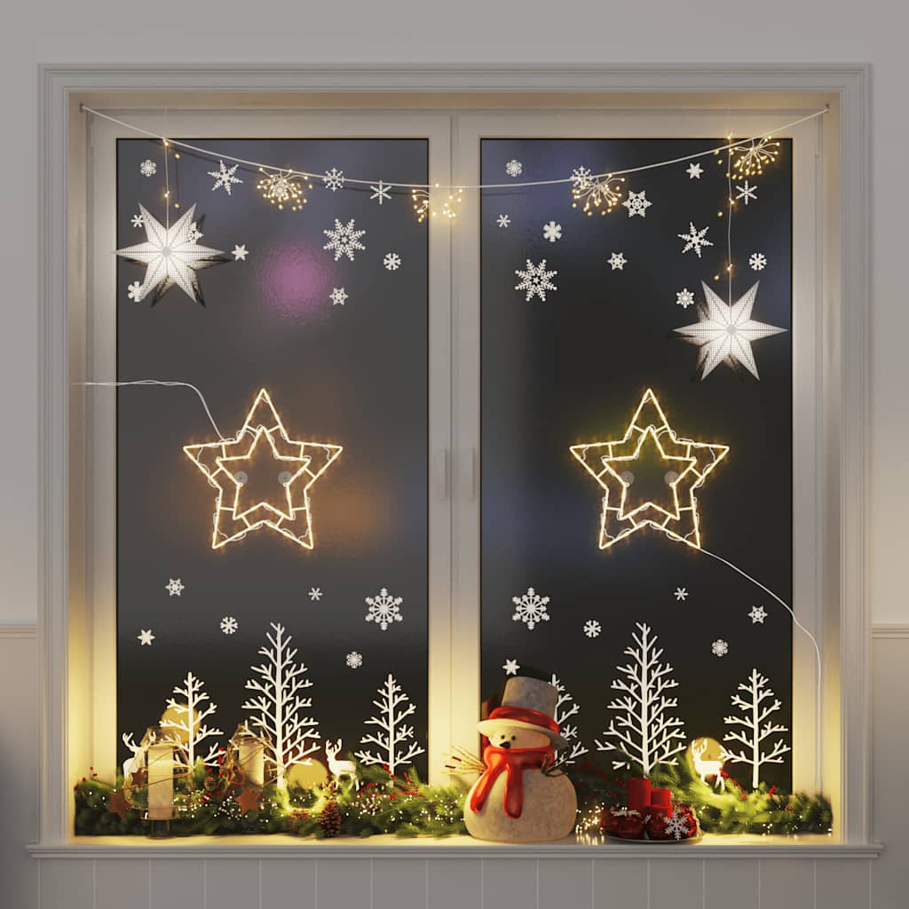 Vidaxl NAVILLA DE ILUMENTA Silhoueta de estrella 2 ST 50 LED CALIENTE BLANCO