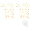 Vidaxl Luces navideñas Silhoueta de Santa Claus2 St 35 LED White White