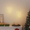Vidaxl Luces navideñas Silhoueta de Santa Claus2 St 35 LED White White