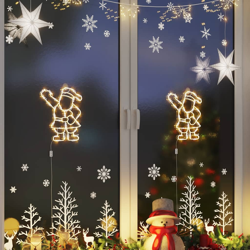 Vidaxl Luci di Natale Silhouette di Babbo Natale2 ST 35 LED BIANCO CALDO