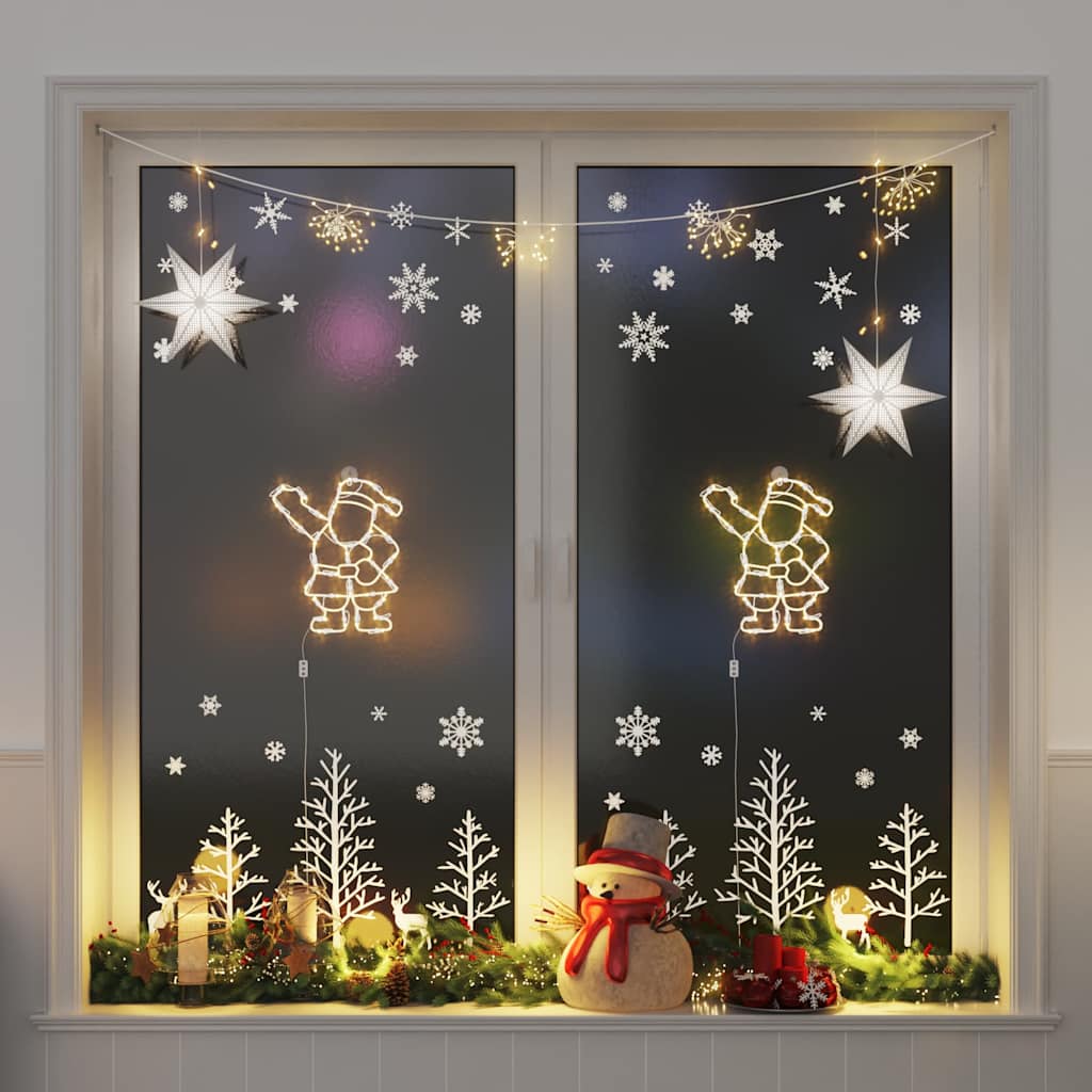 Vidaxl Luci di Natale Silhouette di Babbo Natale2 ST 35 LED BIANCO CALDO