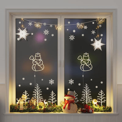 Vidaxl Lights Christmas Snowman Silhouette 2 ST 35 LED BIANCO CALDO