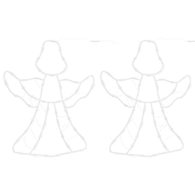 Vidaxl Luces navideñas Engel Silhouette 2 ST 50 LED WHITE CALIENTE