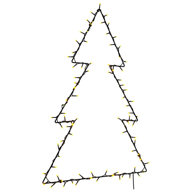 Vidaxl Iluminación navideña Silueta de árbol de Navidad 115 LED CALIENTE WHITE