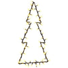 Vidaxl Iluminación navideña Silueta de árbol de Navidad 80 LED WHITE CALIENTE