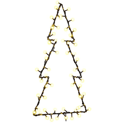 Vidaxl Lighting Christmas Christmas Tree Silhouette 80 LED Bianco caldo
