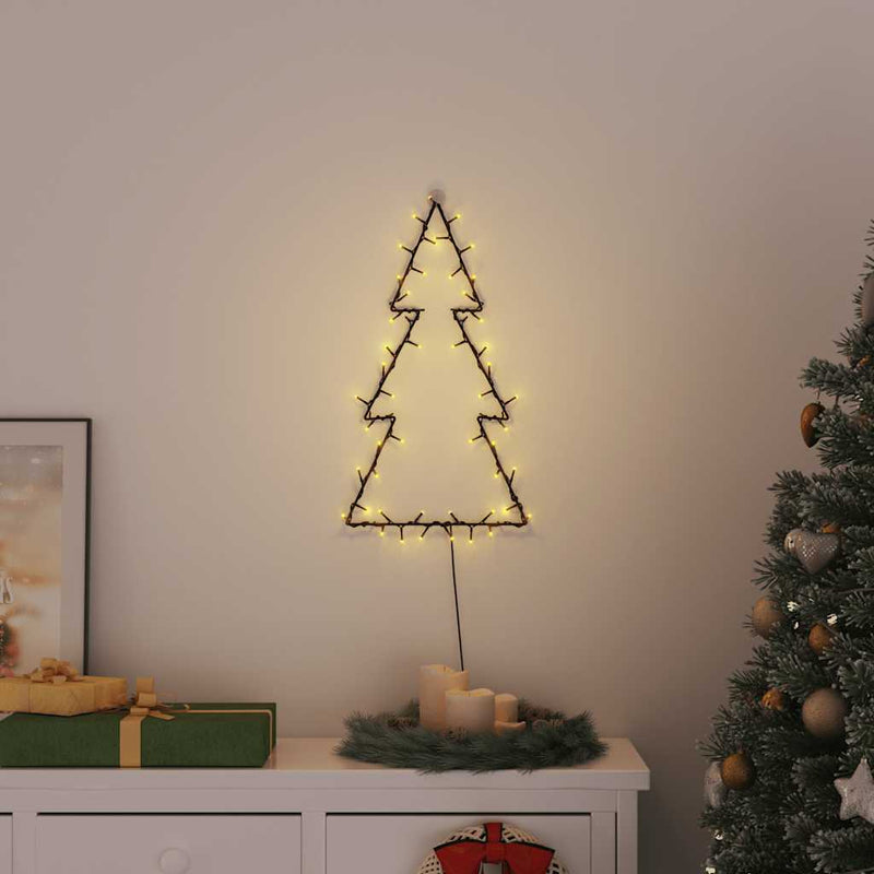 Vidaxl Iluminación navideña Silueta de árbol de Navidad 80 LED WHITE CALIENTE