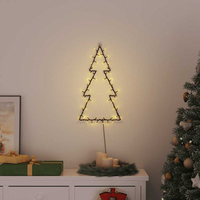 Vidaxl Lighting Christmas Christmas Tree Silhouette 80 LED Bianco caldo