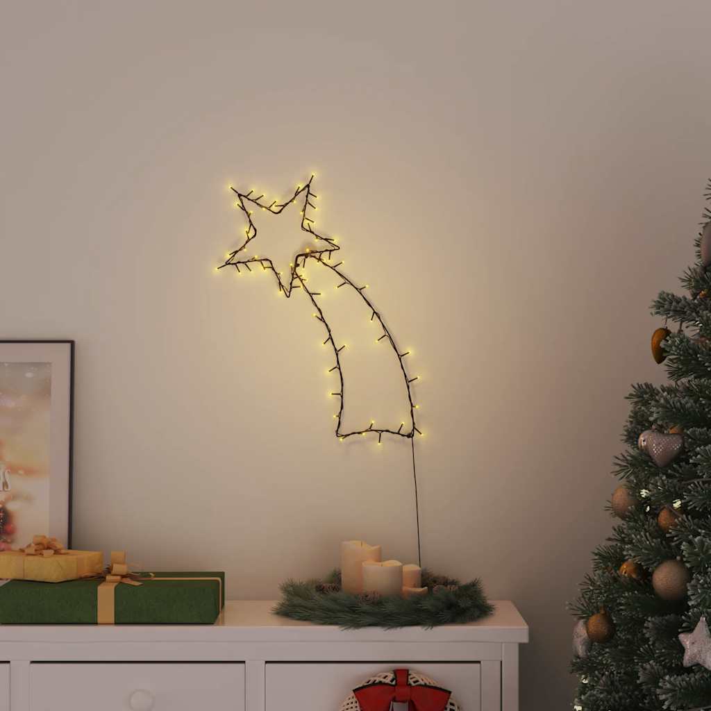 Vidaxl Lighting Christmas Falling Star Silhouette 80 LED Bianco caldo