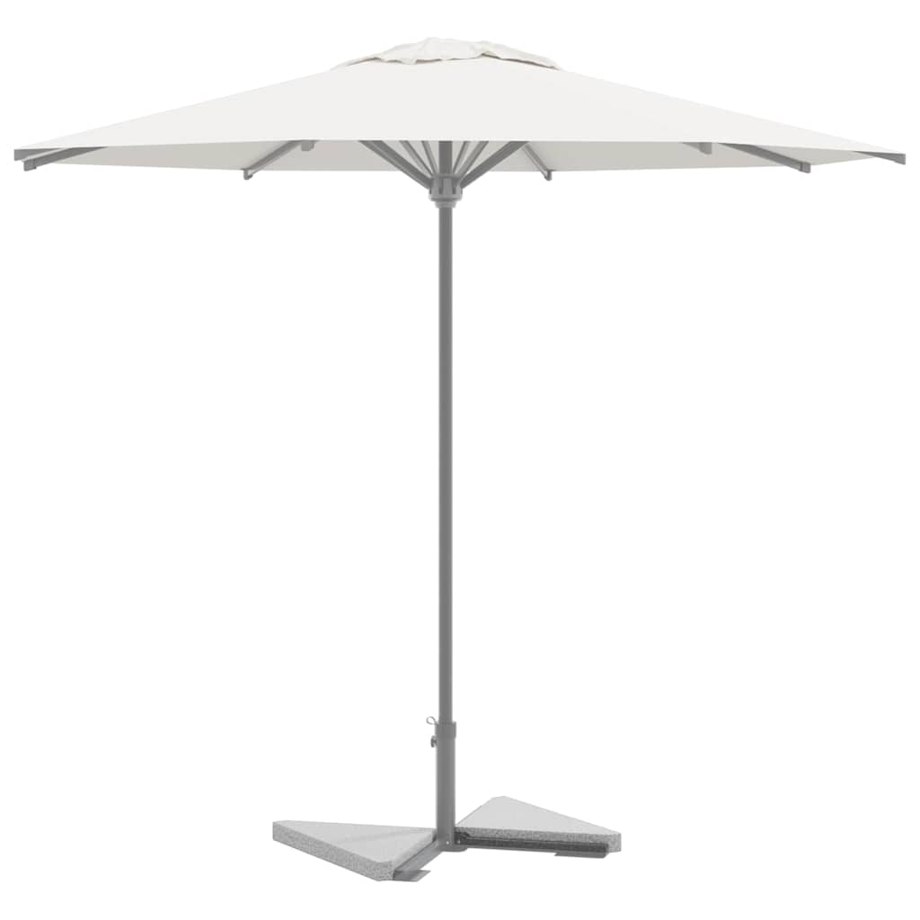 Placas de fútbol de Vidaxl Parasol 2 St Triangular 14 kg de granito gris