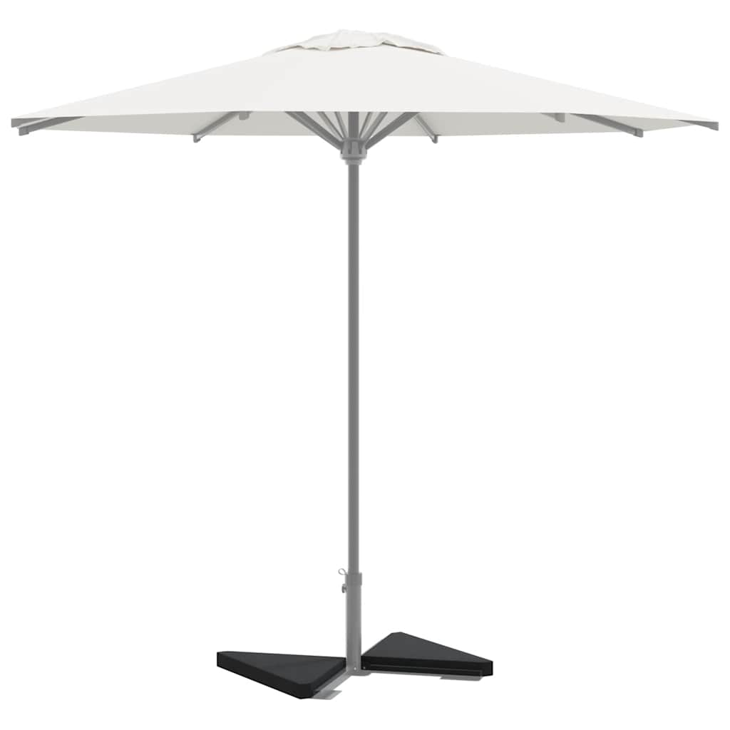 Placas de fútbol de Vidaxl Parasol 2 St Triangular 14 kg de granito negro