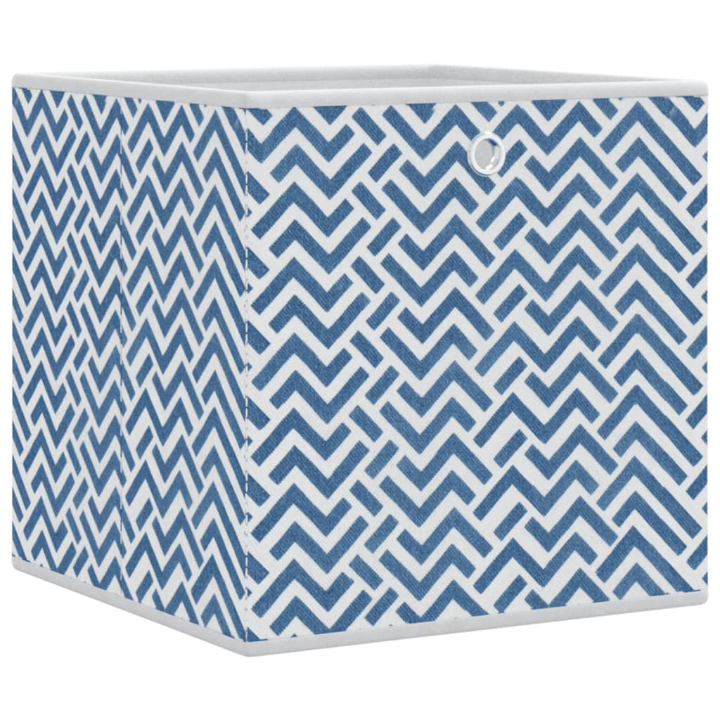 Cajas de almacenamiento de Vidaxl 10 PCS plegables 32x32x32 cm de tela uniforme azul
