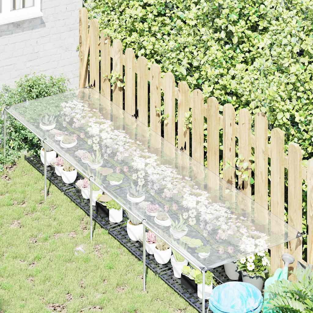 Vidaxl plantenafdekking met zeilringen 1x4 m polyethyleen