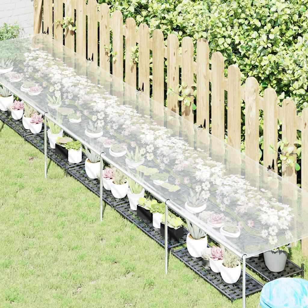 Vidaxl plantenafdekking met zeilringen 1x5 m polyethyleen