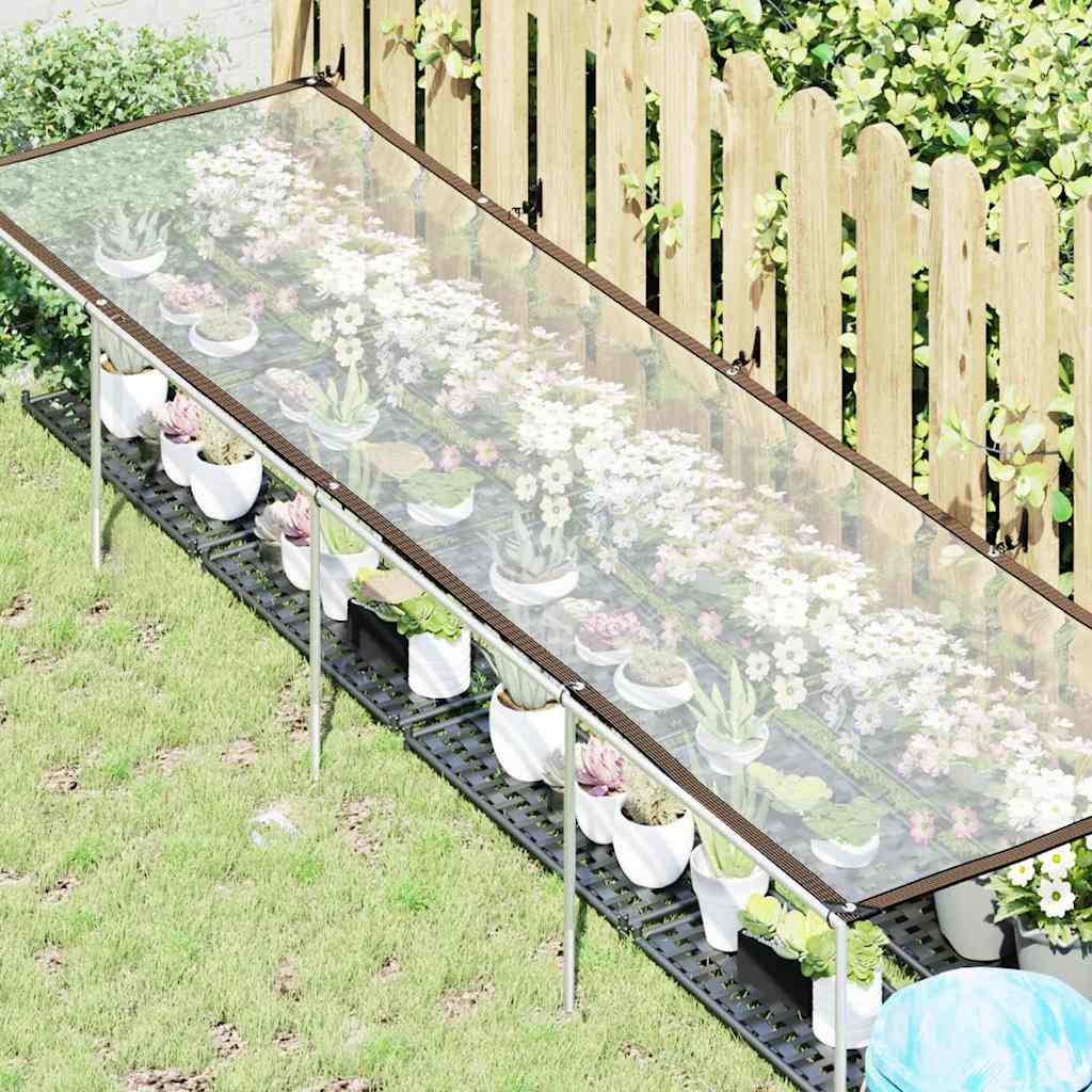 Vidaxl plantenafdekking met zeilringen 1x4 m polyethyleen