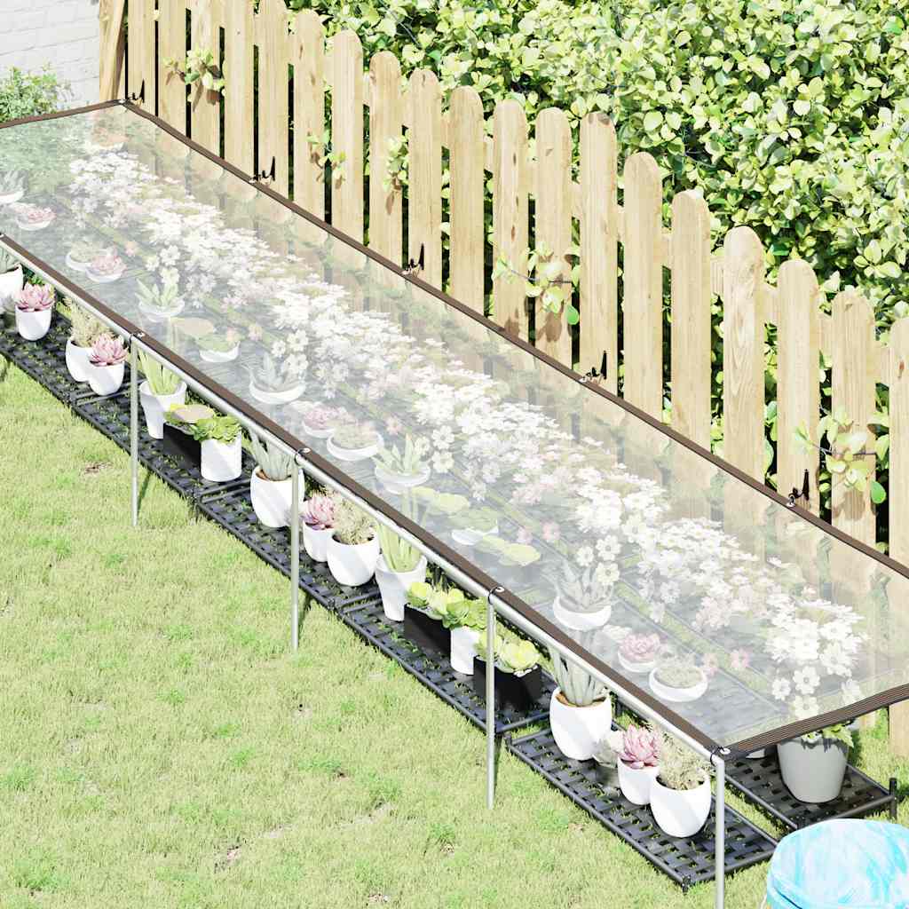 Vidaxl plantenafdekking met zeilringen 1x5 m polyethyleen