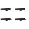 VidaXL estantes para herramientas de jardín 4 piezas montaje en pared acero negro