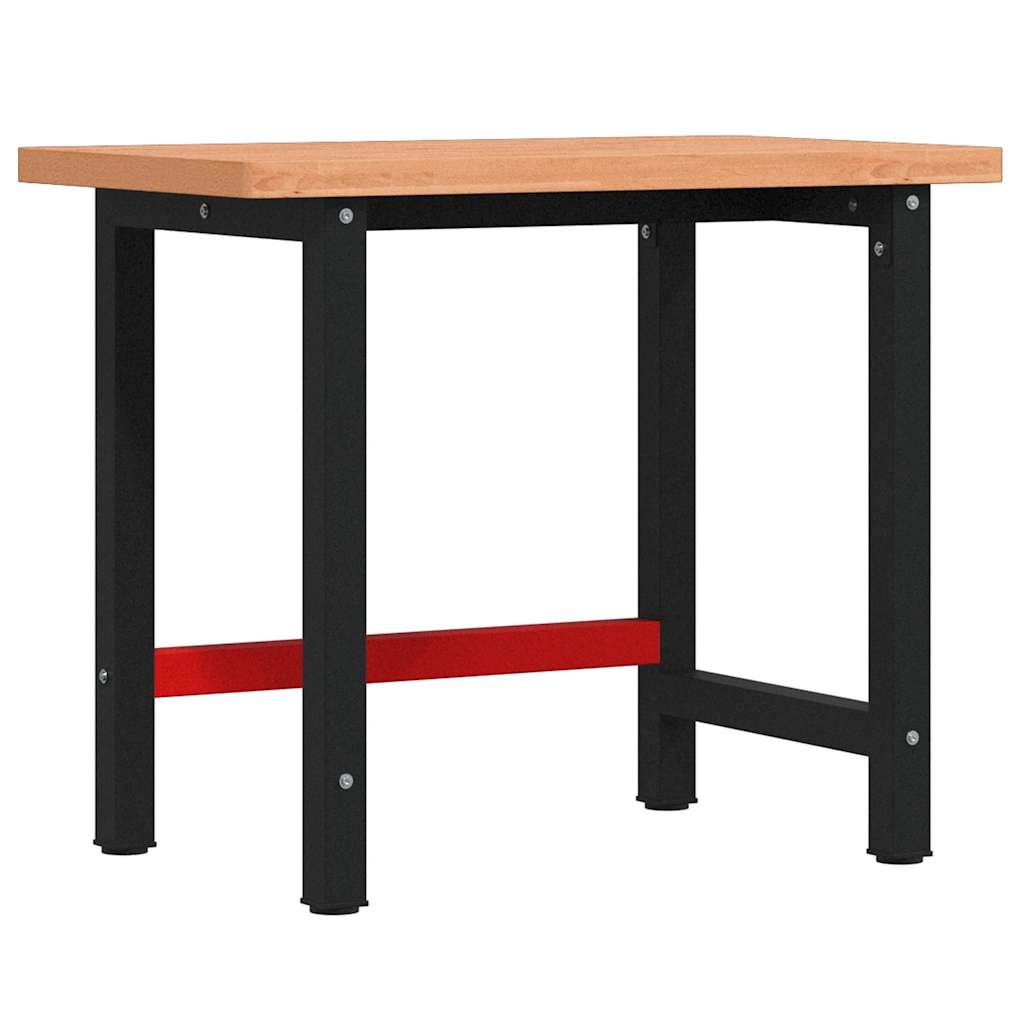 Vidaxx banco de trabajo rectangular 100x60x83 cm madera maciza de haya