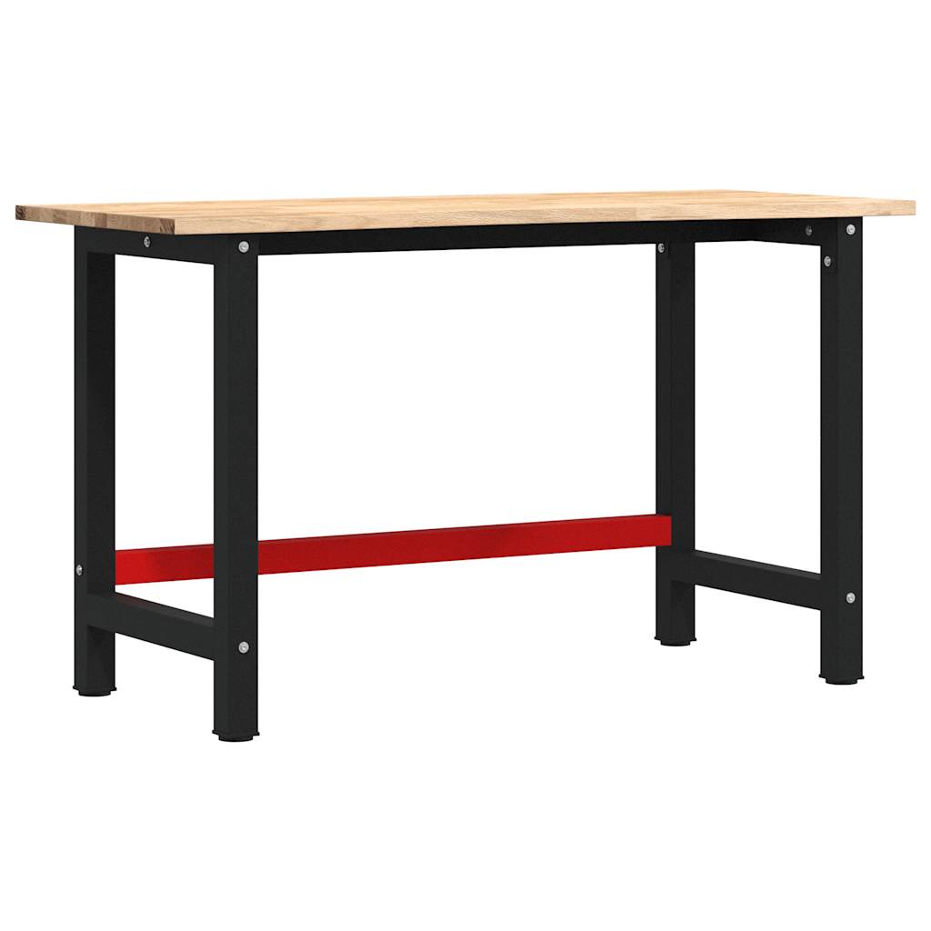 Vidaxl werkbank 140x60x81,5 cm massief eikenhout