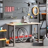 Vidaxl werkbank 140x60x81,5 cm massief eikenhout