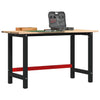 Vidaxl werkbank 140x60x81,5 cm massief eikenhout