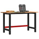 Vidaxl werkbank 140x60x81,5 cm massief eikenhout lichtbruin
