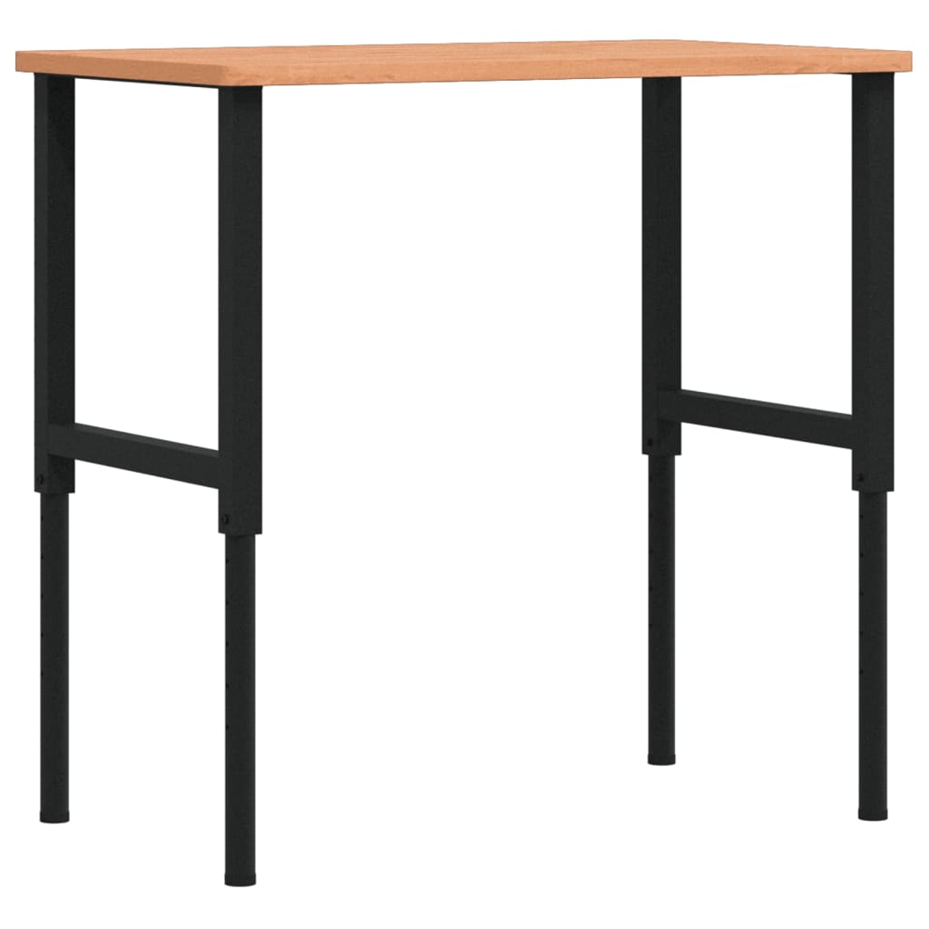 Vidaxx banco de trabajo rectangular 100x60x (71,5-98) cm madera maciza de haya