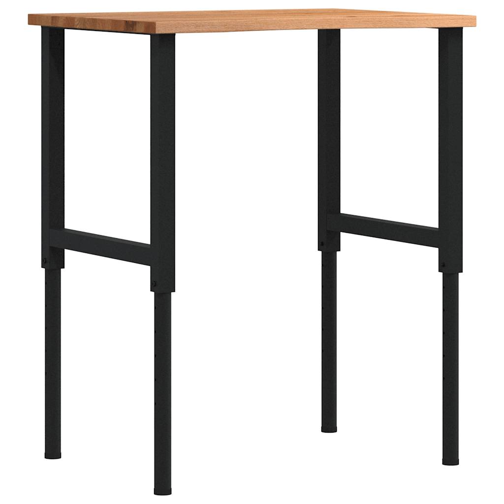 Vidaxx banco de trabajo 80x60x (71,5-98) cm roble marrón claro