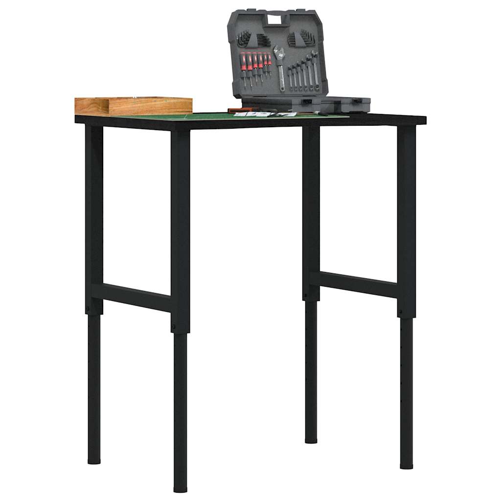 Vidaxl werkbank 80x60x(71,5-98) cm eikenhout donkerbruin