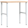 Vidaxl werkbank rechthoekig 100x60x(73-99,5) cm massief eikenhout