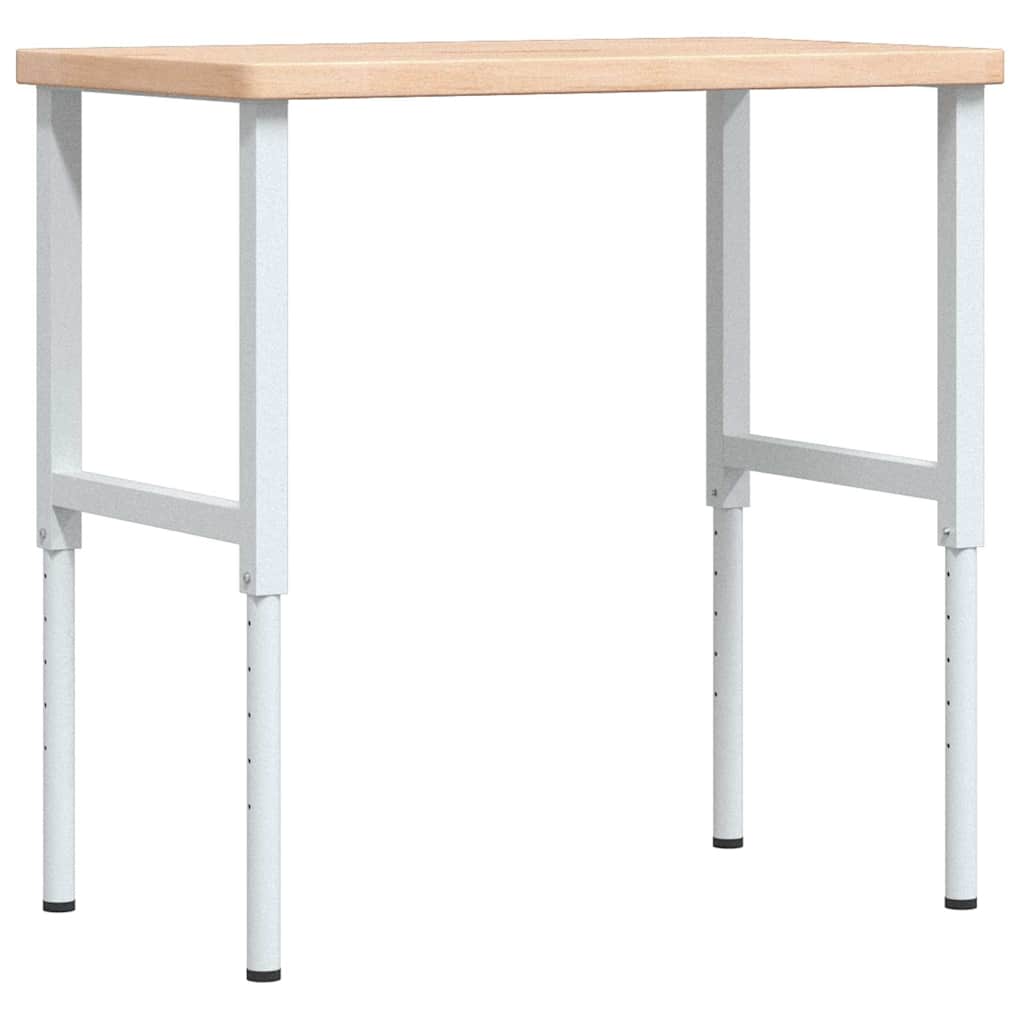 Vidaxx banco de trabajo rectangular 100x60x (73-99,5) cm roble macizo