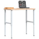 Vidaxx banco de trabajo rectangular 100x60x (73-99,5) cm roble macizo