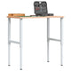 Vidaxx banco de trabajo rectangular 100x60x (71,5-98) cm madera maciza de haya