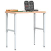 Vidaxx banco de trabajo rectangular 100x60x (73-99,5) cm madera maciza de haya