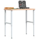 Vidaxx banco de trabajo rectangular 100x60x (73-99,5) cm madera maciza de haya
