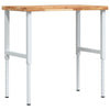 Vidaxx banco de trabajo rectangular 100x60x (73-99,5) cm madera maciza de acacia