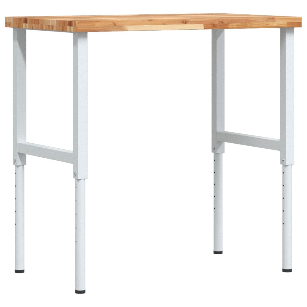 Vidaxx banco de trabajo rectangular 100x60x (73-99,5) cm madera maciza de acacia