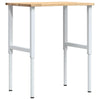 Vidaxl werkbank 80x60x(71,5-98) cm massief eikenhout