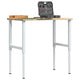 Vidaxl werkbank 100x60x(71,5-98) cm massief eikenhout
