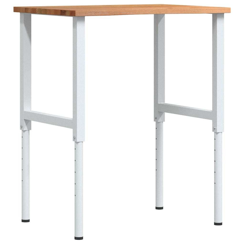 Vidaxl werkbank 80x60x(71,5-98) cm eikenhout lichtbruin