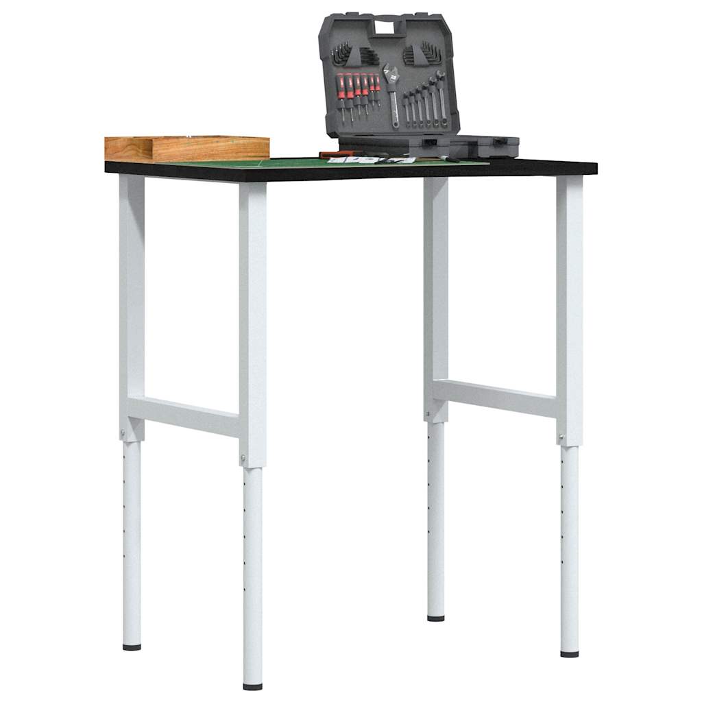 Vidaxl werkbank 80x60x(71,5-98) cm eikenhout donkerbruin