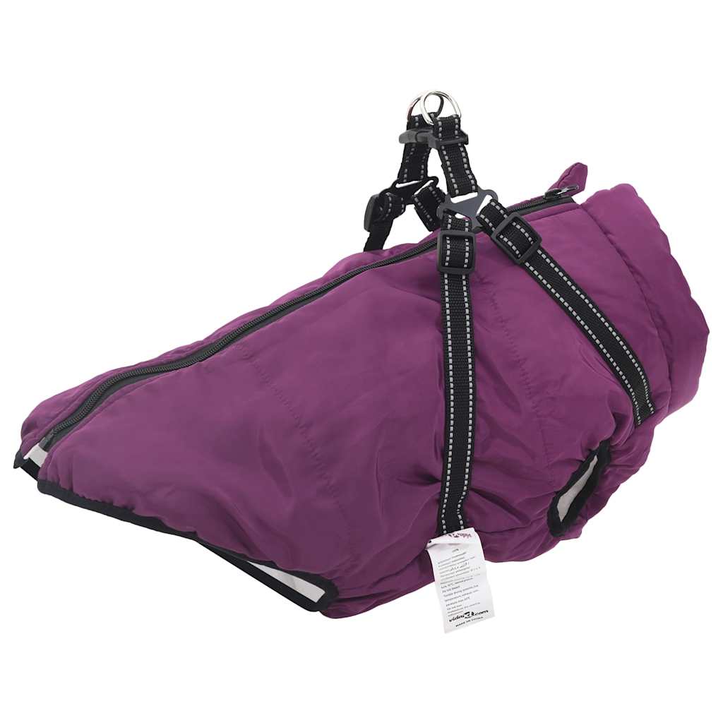 Vidaxl Caón de perros con armadura impermeable reflectante Purple 4xl