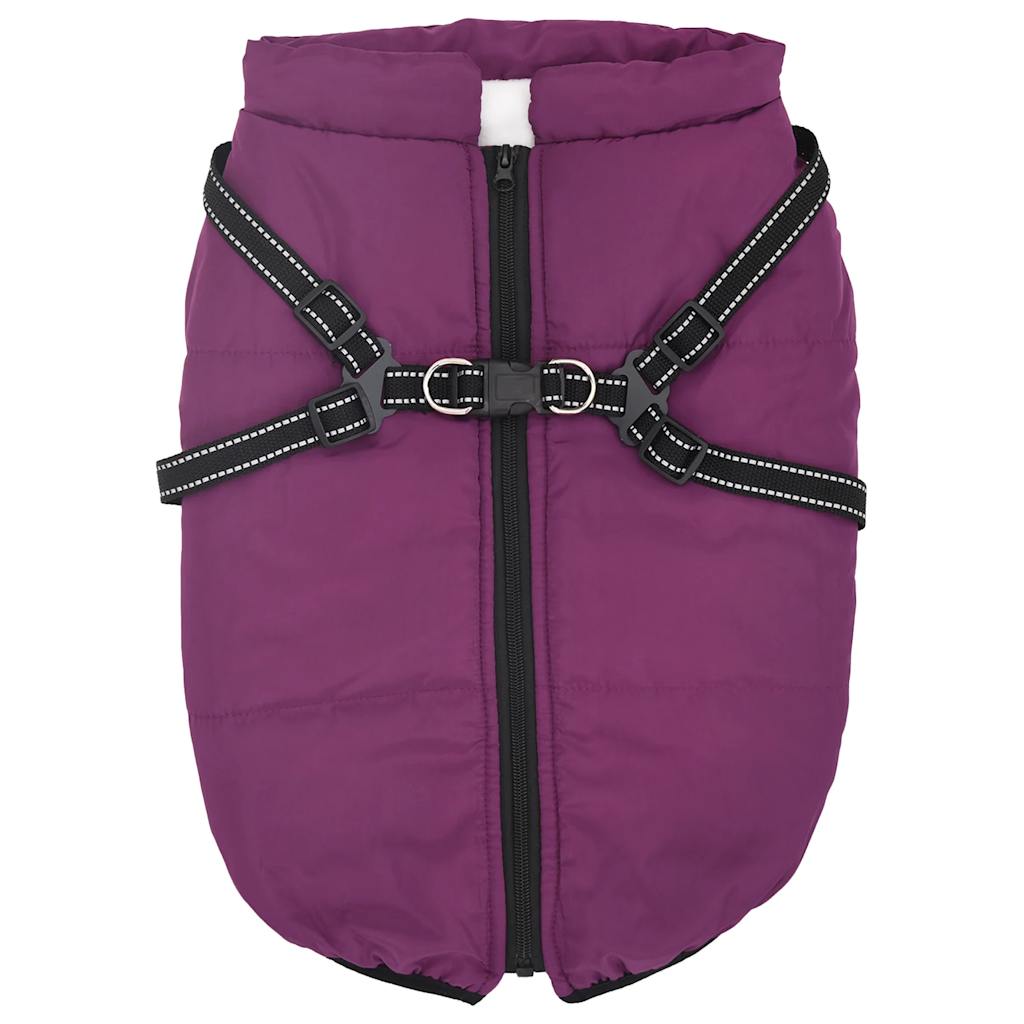 Vidaxl Dog Coat con armatura impermeabile Purple riflettente 5xl