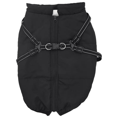 VidaXL dog coat with armor waterproof reflective black 5XL