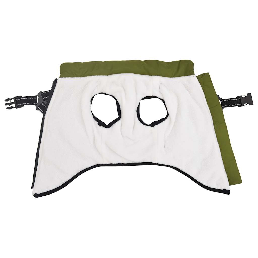 Vidaxl Dog Coat con armatura impermeabile dell'esercito riflettente verde s